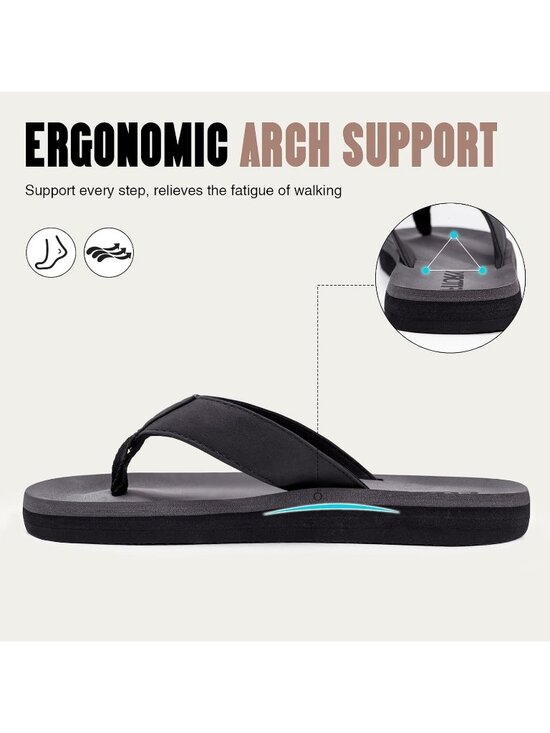 Mens Black Flat Thongs Solid Comfort Split Toe Rubber Flip Flop Slipper Shoes